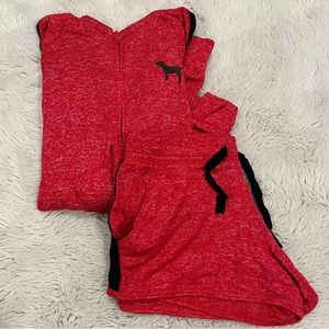 Red VS Pink Zip-Up + Shorts Set